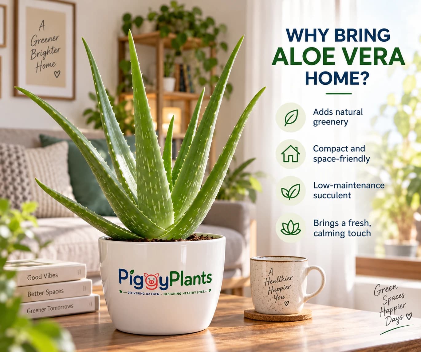 Aloe Vera in a modern home and indoor wellness