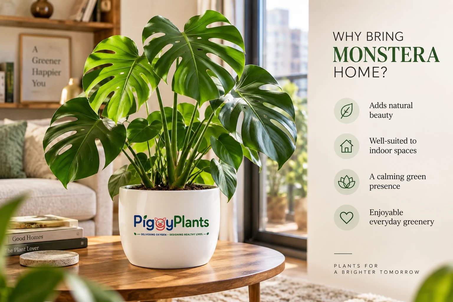 Monstera in a modern home and indoor wellness