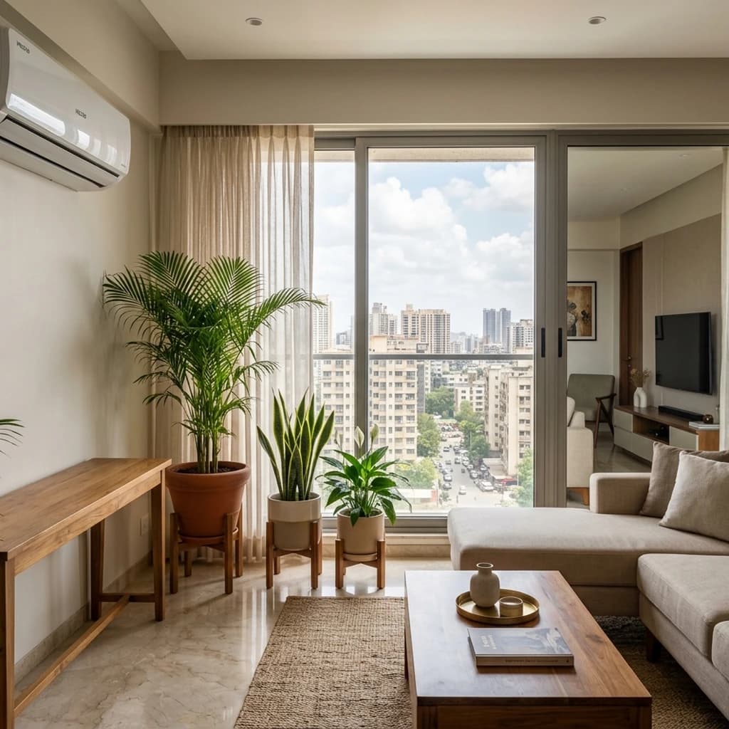 Step 05: Professional installation and plant staging in living space